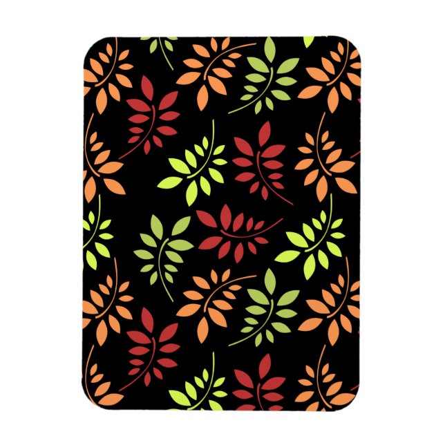 Colorful Autumn Leaves in Warm Tones Magnet (Vertical)