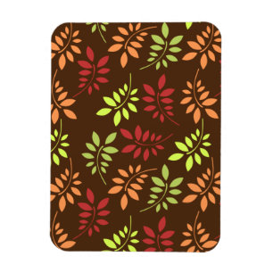 Colorful Autumn Leaves in Warm Tones Magnet