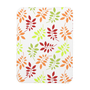 Colorful Autumn Leaves in Warm Tones Magnet