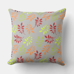 Colorful Autumn Leaves in Warm Tones Throw Pillow