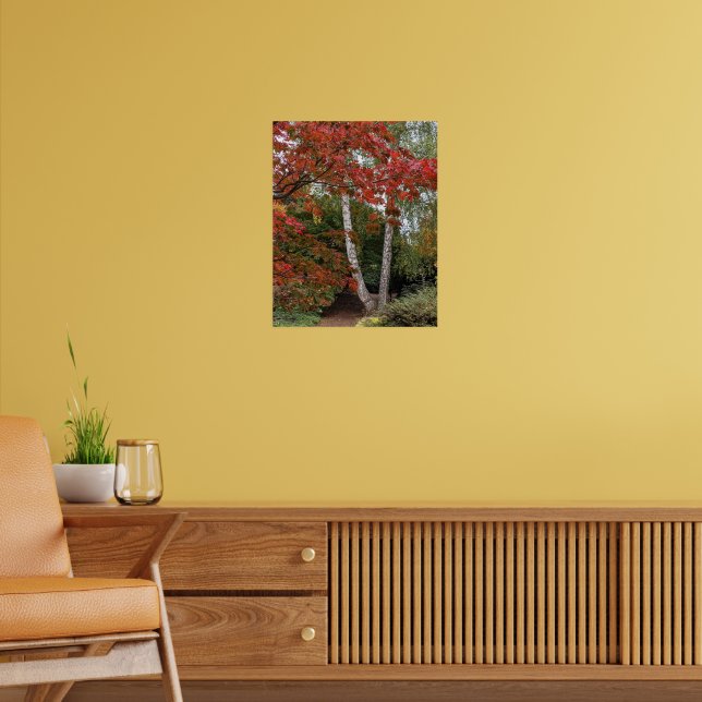 Colorful Autumn Leaves Landscape Poster (Living Room 2)