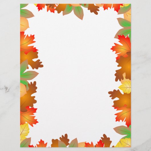 Colorful Autumn Leaves - Letterhead (Front)