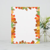 Colorful Autumn Leaves - Letterhead (Standing Front)