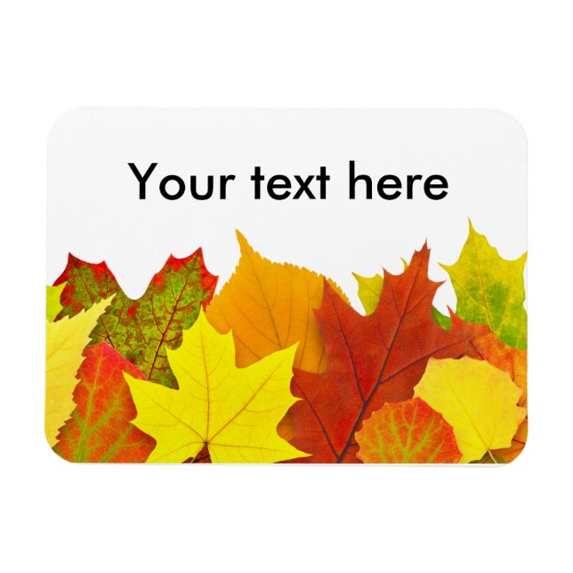 Colorful autumn leaves magnet (Horizontal)