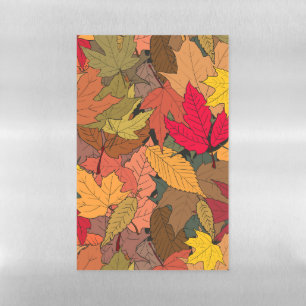 Colorful autumn leaves magnetic dry erase sheet