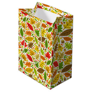 Colorful Autumn Leaves Medium Gift Bag