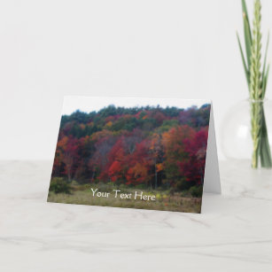 Colorful Autumn Leaves Nature Photo Card