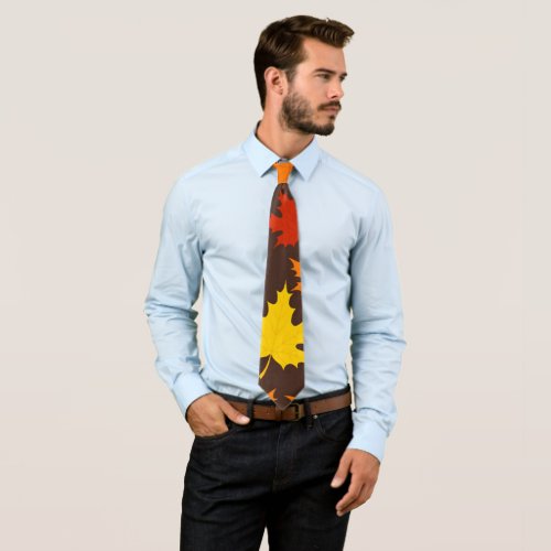 Colorful Autumn Leaves Neck Tie