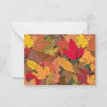 Colorful autumn leaves note card