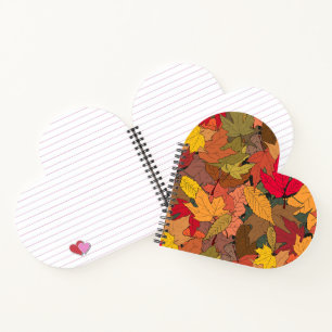 Colorful autumn leaves notebook