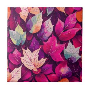 Colorful Autumn Leaves Pattern-68218 Ceramic Tile