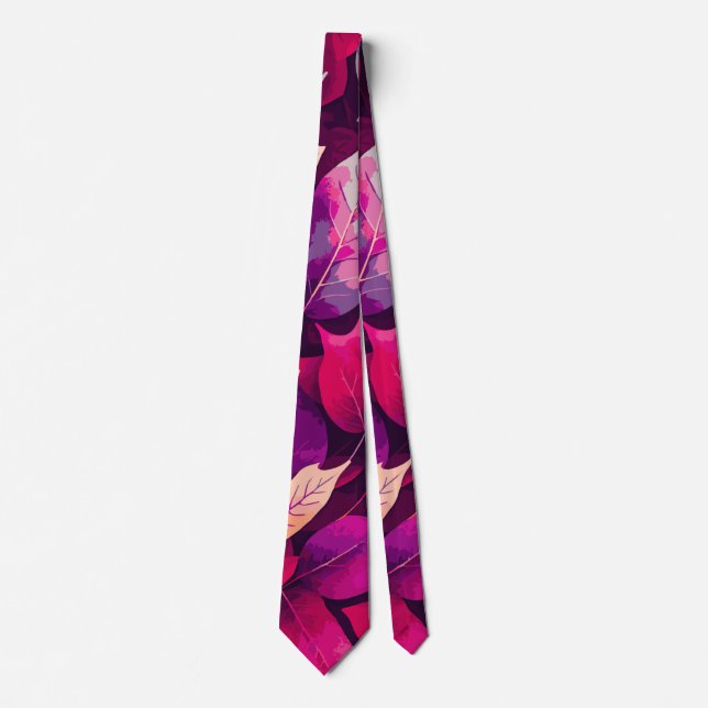 Colorful Autumn Leaves Pattern-68218 Neck Tie (Front)