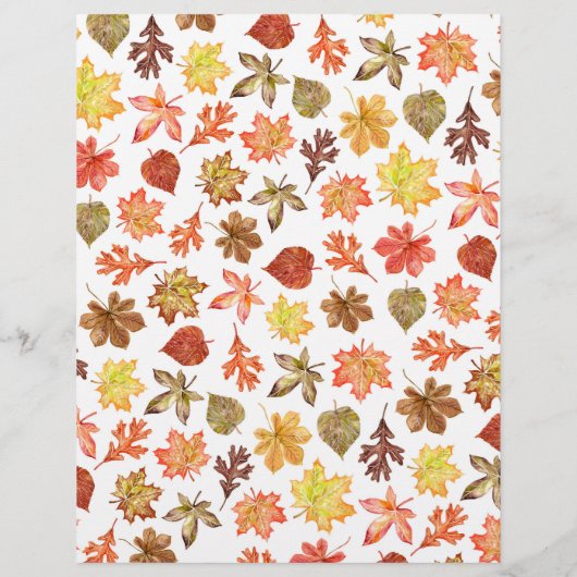 Colorful Autumn Leaves Pattern Fall Family Reunion (Back)
