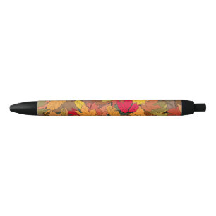 Colorful autumn leaves pen