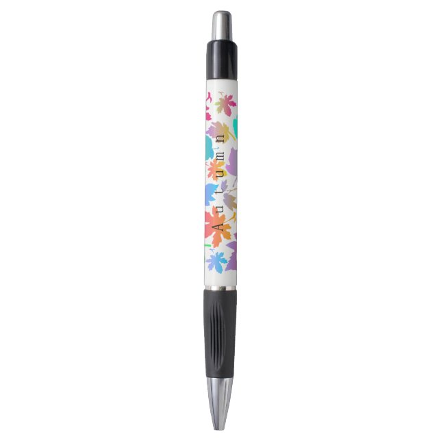 Colorful autumn leaves pen (Front Vertical)