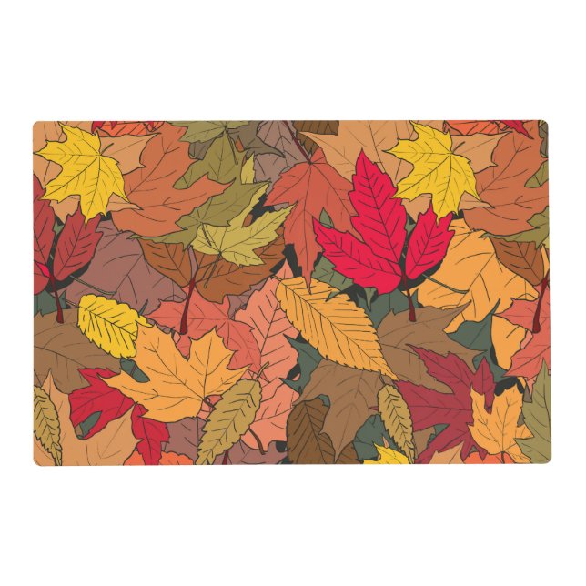Colorful autumn leaves placemat (Front)