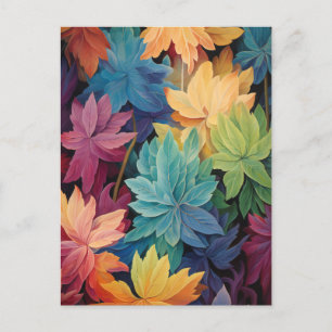 Colorful Autumn Leaves Postcard