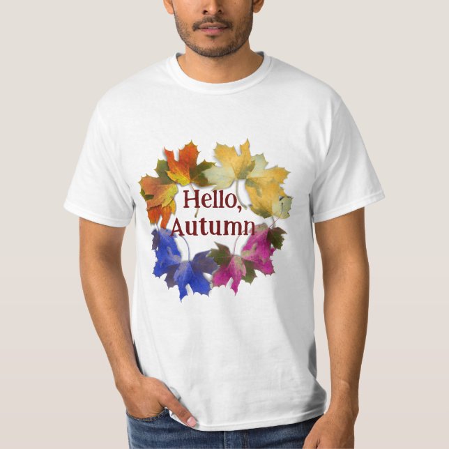 Colorful Autumn Leaves T-Shirt (Front)