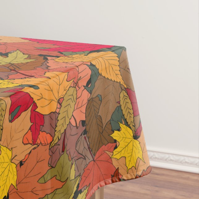 Colorful autumn leaves tablecloth (In Situ)