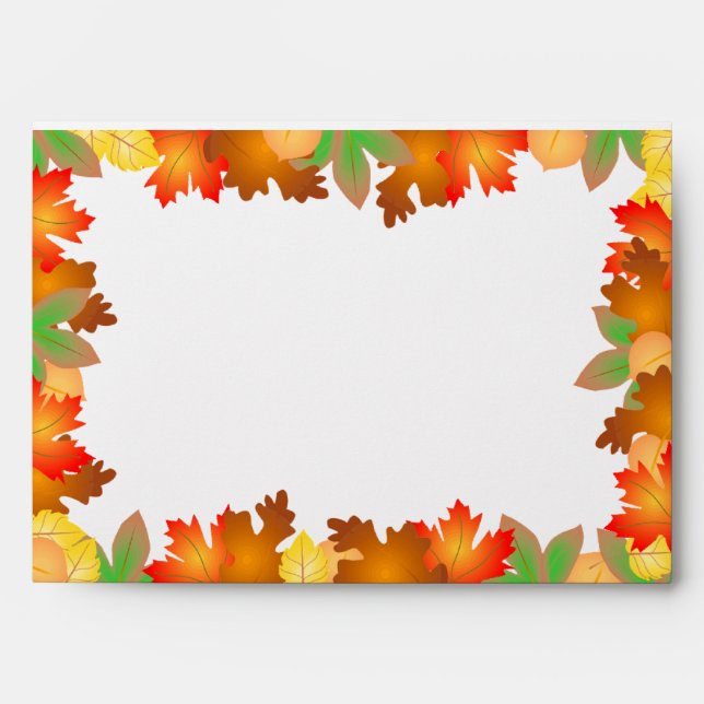 Colorful Autumn Leaves - Thanksgiving Envelope (Front)