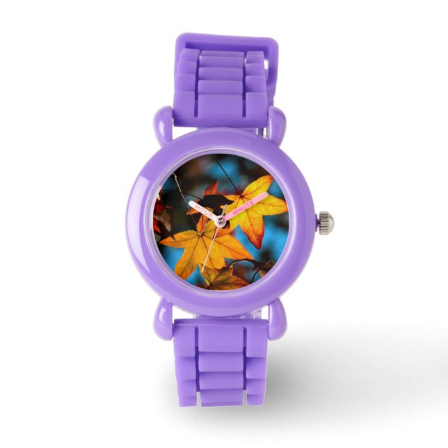 colorful autumn leaves Thanksgiving Watch (Front)
