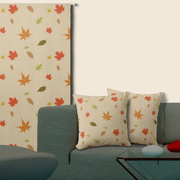 Colorful Autumn Leaves Throw Pillow