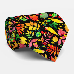 Colorful Autumn Leaves Tie