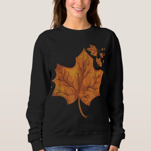 Colorful Autumn Maple Leaf Forest Thanksgiving Fal Sweatshirt