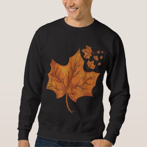 Colorful Autumn Maple Leaf Forest Thanksgiving Fal Sweatshirt