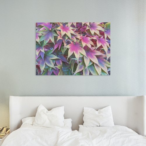 Colorful Autumn Maple Leaves Floral Canvas Print