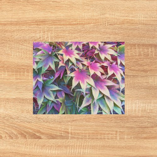 Colorful Autumn Maple Leaves Floral Metal Print