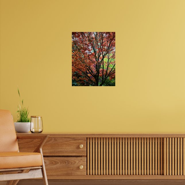 Colorful Autumn Maple Tree Leaves Poster (Living Room 2)