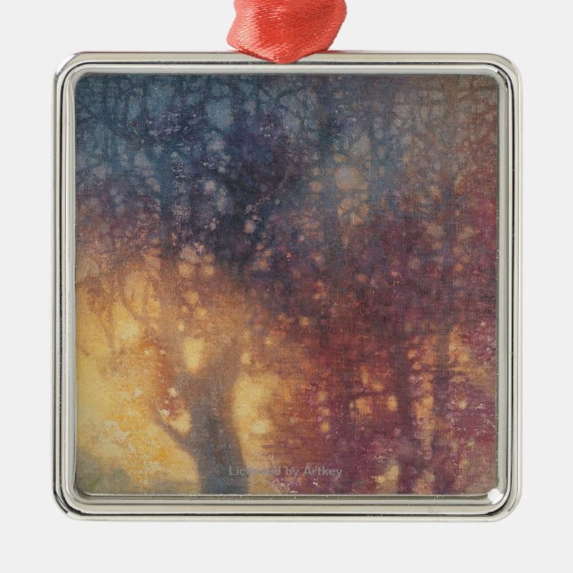 Colorful Autumn Metal Ornament (Front)
