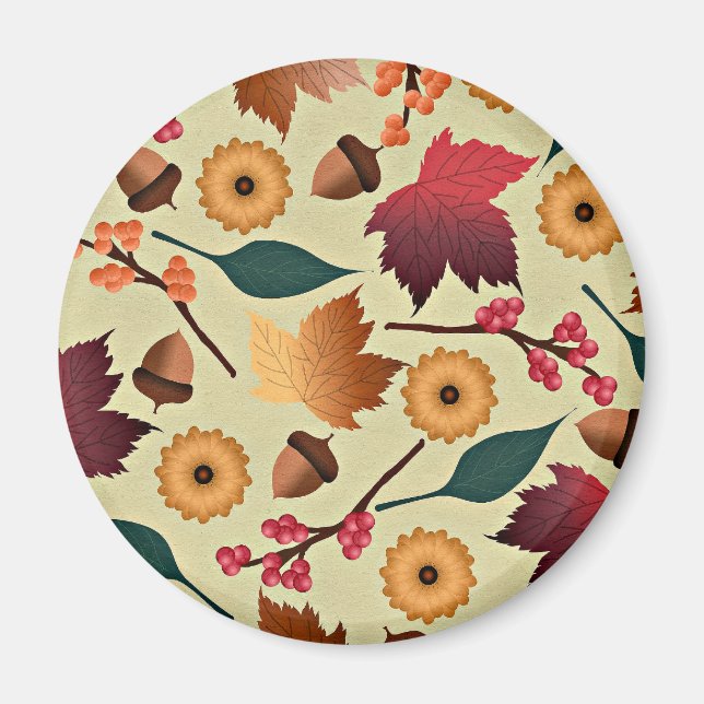 Colorful Autumn Pattern Magnet (Front)