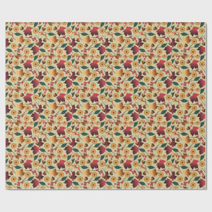 Colorful Autumn Pattern Wrapping Paper