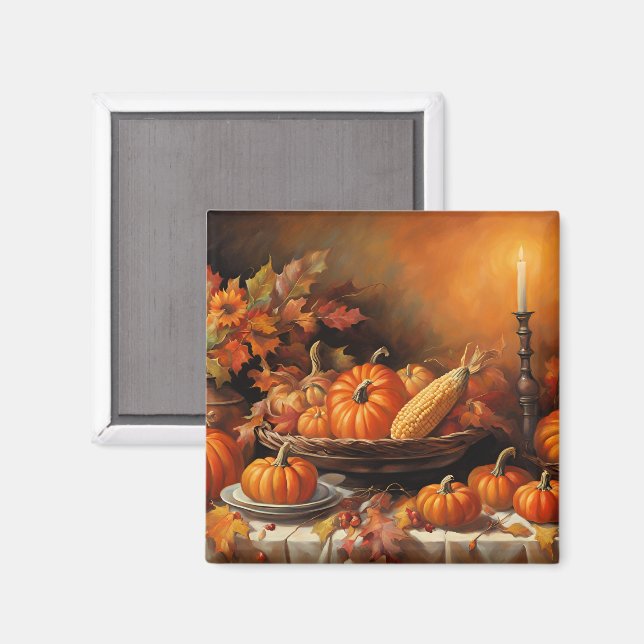 Colorful Autumn Pumpkins Magnet (Front/Back)