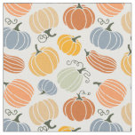 Colorful Autumn Pumpkins Pattern Fabric