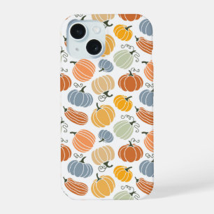 Colorful Autumn Pumpkins Pattern iPhone 15 Case