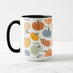Colorful Autumn Pumpkins Pattern Mug