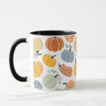 Colorful Autumn Pumpkins Pattern Mug