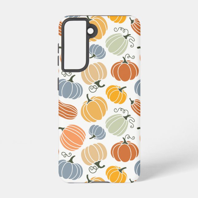 Colorful Autumn Pumpkins Pattern Samsung Galaxy Case (Back)