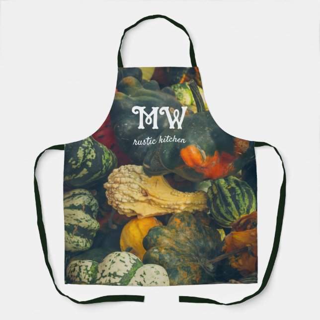  Colorful autumn squash and pumpkins Apron (Front)