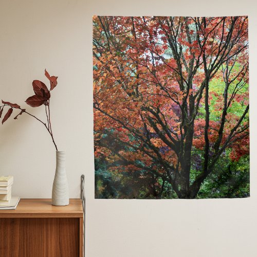 Colorful Autumn Tree Leaves Photo Tapestry