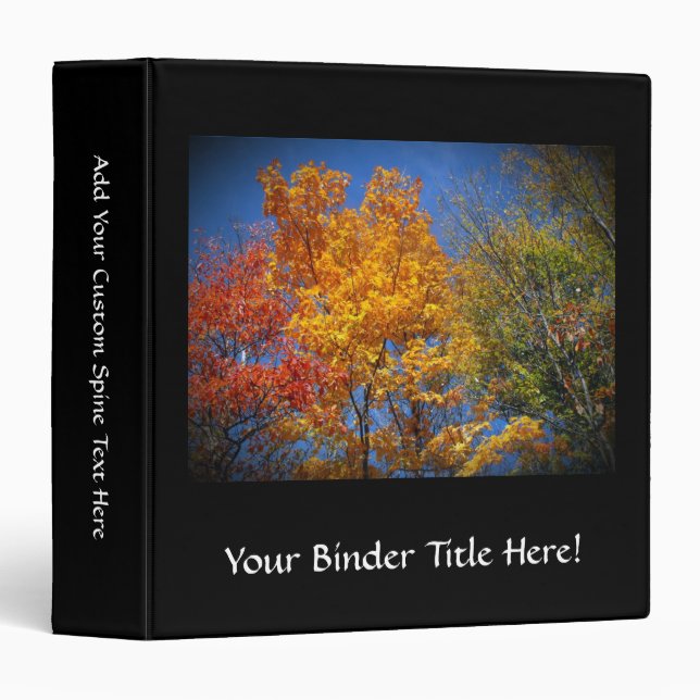 Colorful Autumn Trees Binder (Front/Spine)