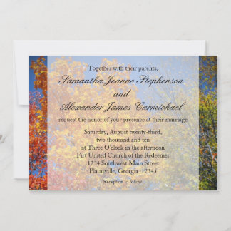 Colorful Autumn Trees Invitation