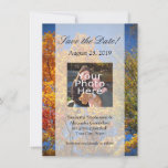 Colorful Autumn Trees Save the Date Invitation