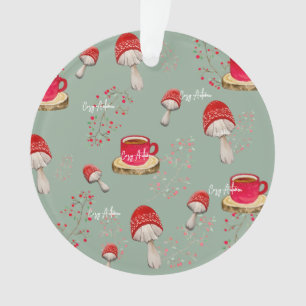Colorful autumn watercolor pattern ornament
