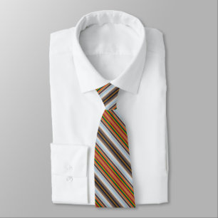 Colorful Autumn Winter Colored Diagonal Stripes    Neck Tie
