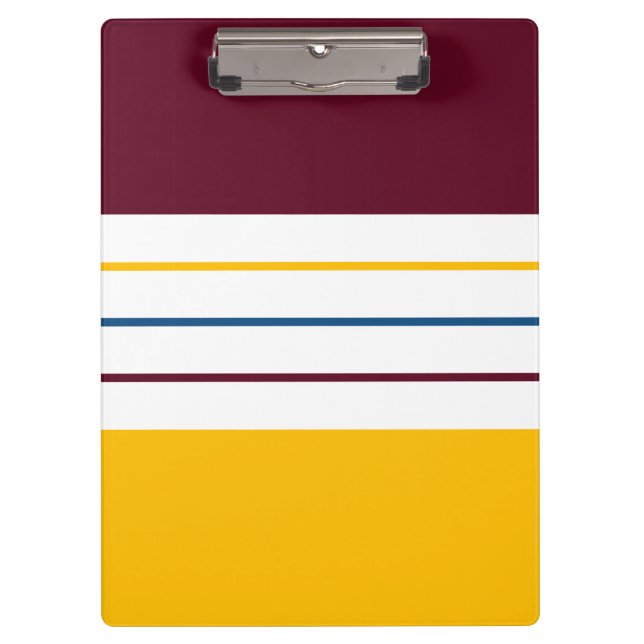 Colorful Autumnal Stripes Clipboard (Front)