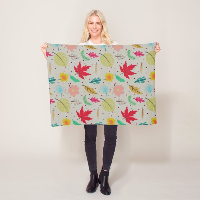 Colorful Awesome Abstract Fleece Blanket (In Situ)